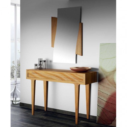 Consolle e specchiera legno"Milano" Onda 