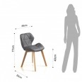 Sedia imbottita "NEW KEMI-A GREY"
