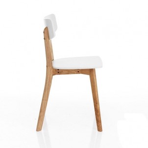 Sedia moderna legno"VARM WHITE / WOOD"