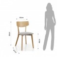 Sedia moderna legno"VARM DARK / WOOD"
