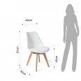 Sedia Moderna "KIKI EVO WOOD WHITE"
