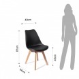 Sedia Moderna "KIKI EVO WOOD BLACK"