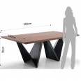 Modern fixed table "Cleft"