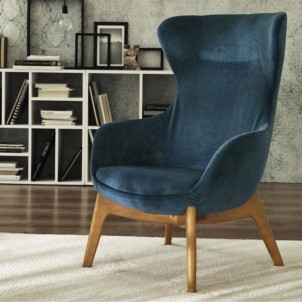 Poltrona con base 4 piedi legno Poltrona con base 4 piedi legno