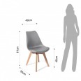 Sedia moderna "KIKI EVO WOOD GREY" Sedia moderna "KIKI EVO WOOD GREY"